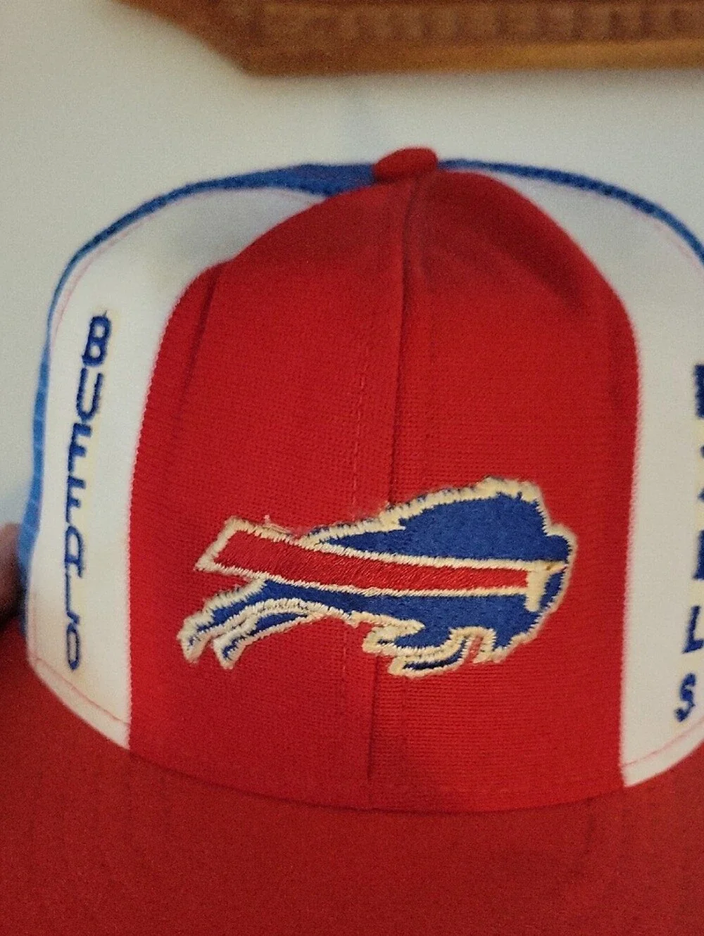 Rare Vintage 1980's Buffalo Bills Red & Blue Mesh Snapback Hat